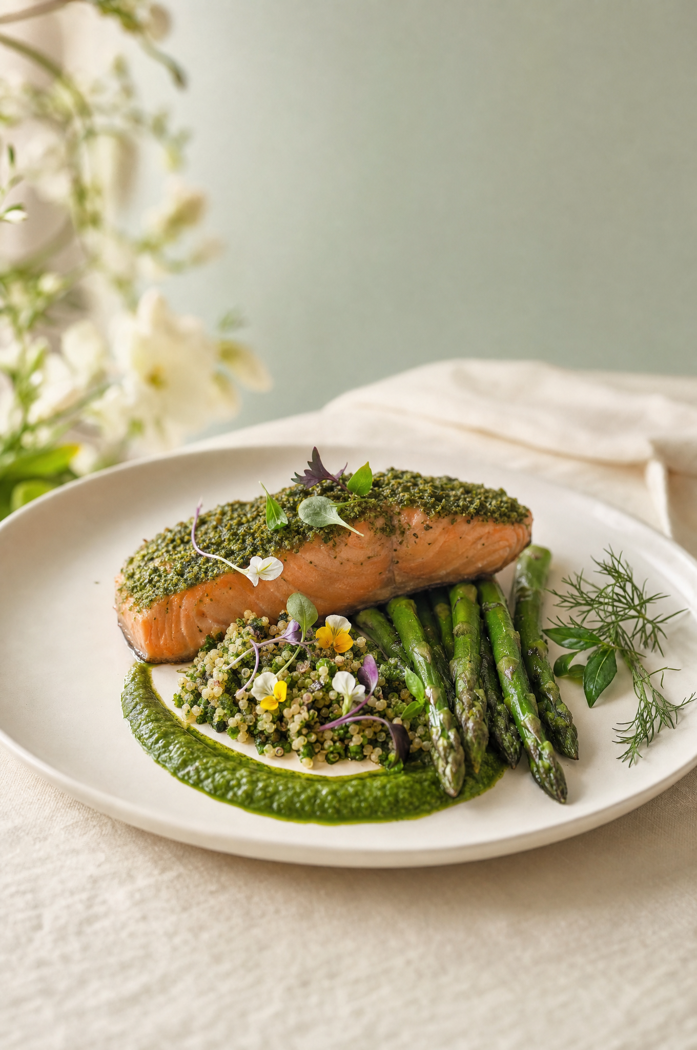 Freshly plated wellness meal